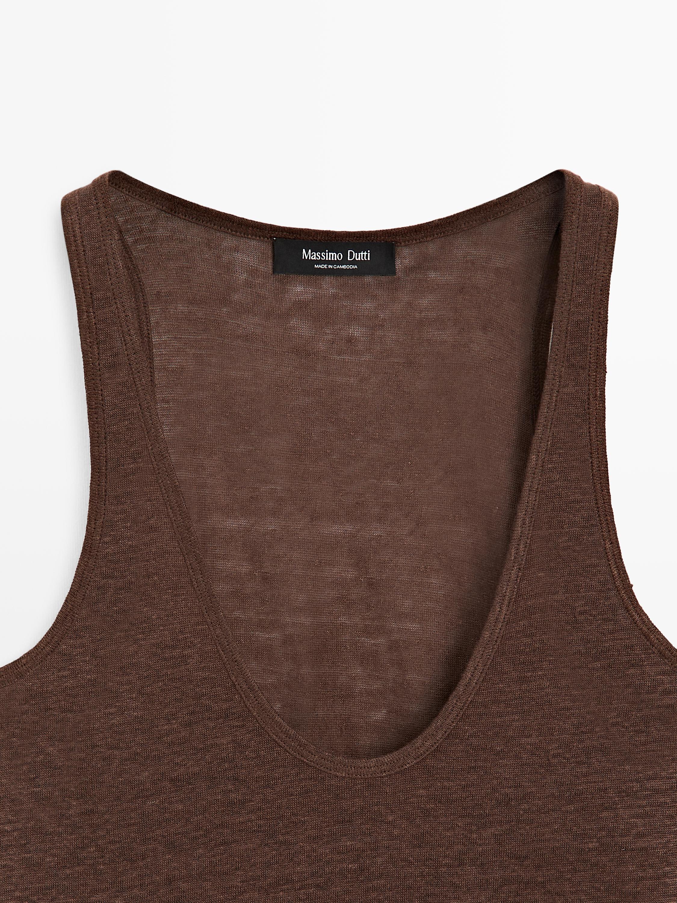 100% linen strappy top
